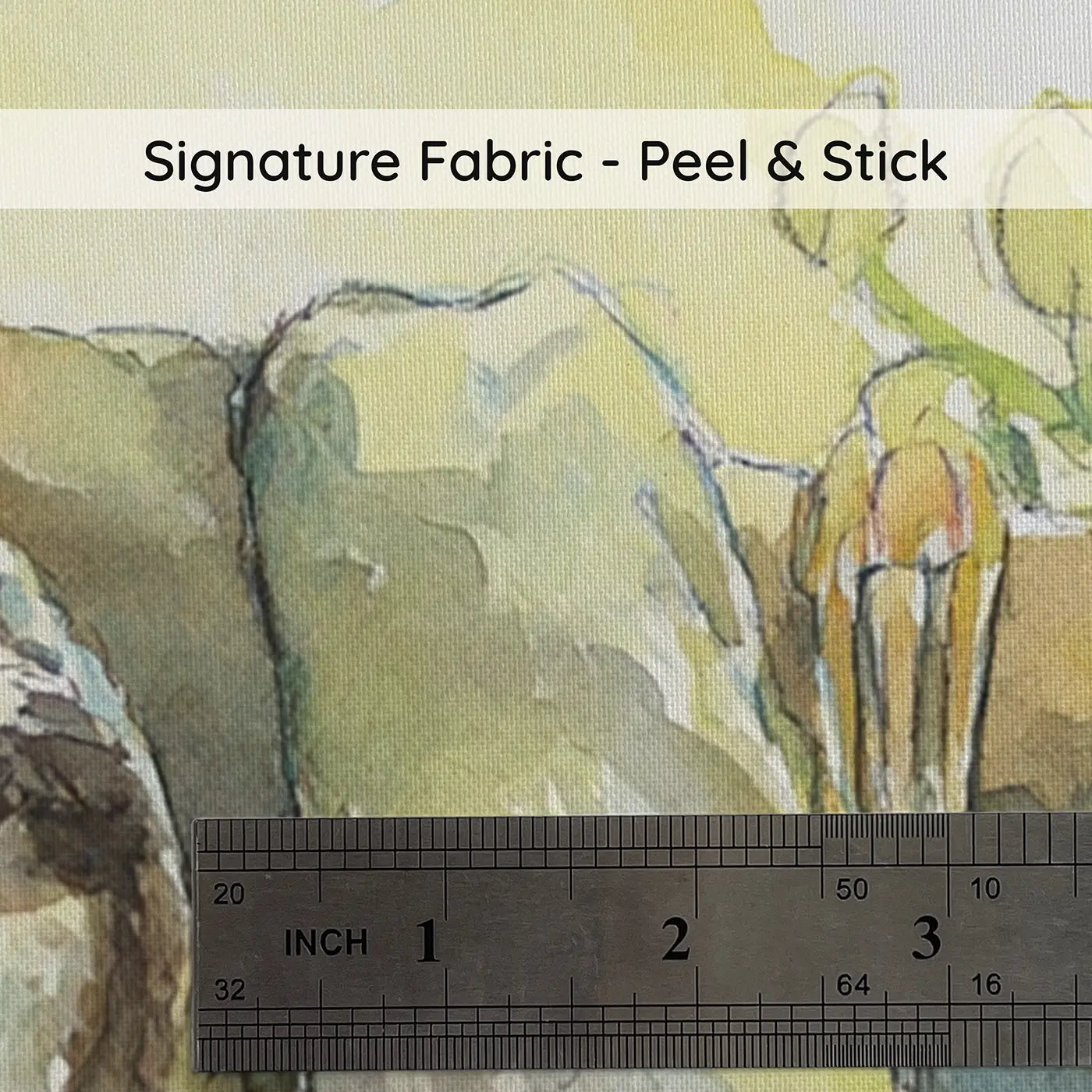 Fabric texture close-up of Sloth Rainforest Canopy Hang Wainscoting Wallpaper by Whimsy Tots