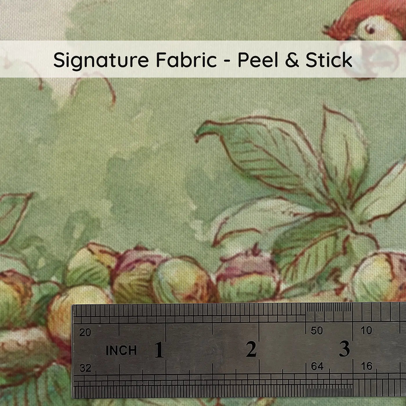 Fabric texture close-up of Monkey Vine Swing Play Wainscoting Wallpaper by Whimsy Tots