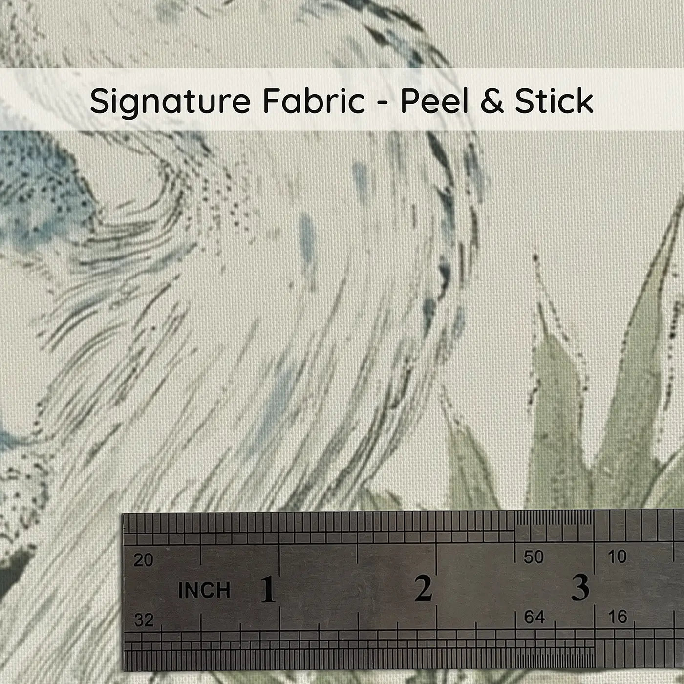 Fabric texture close-up of Heron Bamboo Safari Lake Wainscoting Wallpaper by Whimsy Tots