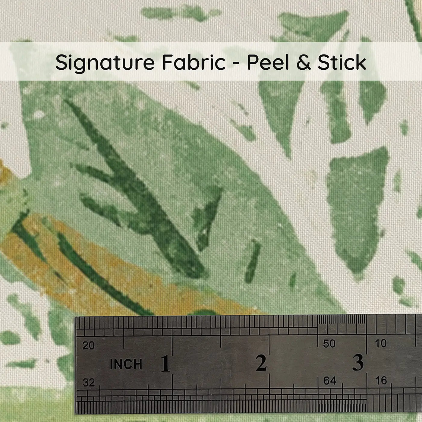 Fabric texture close-up of Linocut Jungle Bird Canopy Wainscoting Wallpaper by Whimsy Tots
