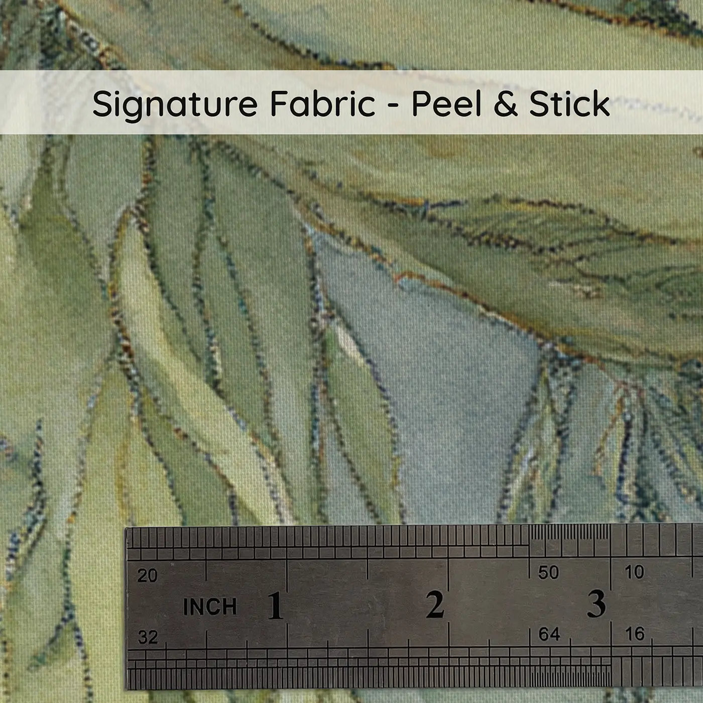 Fabric texture close-up of Rabbit Willow Reading Spot Wainscoting Wallpaper by Whimsy Tots