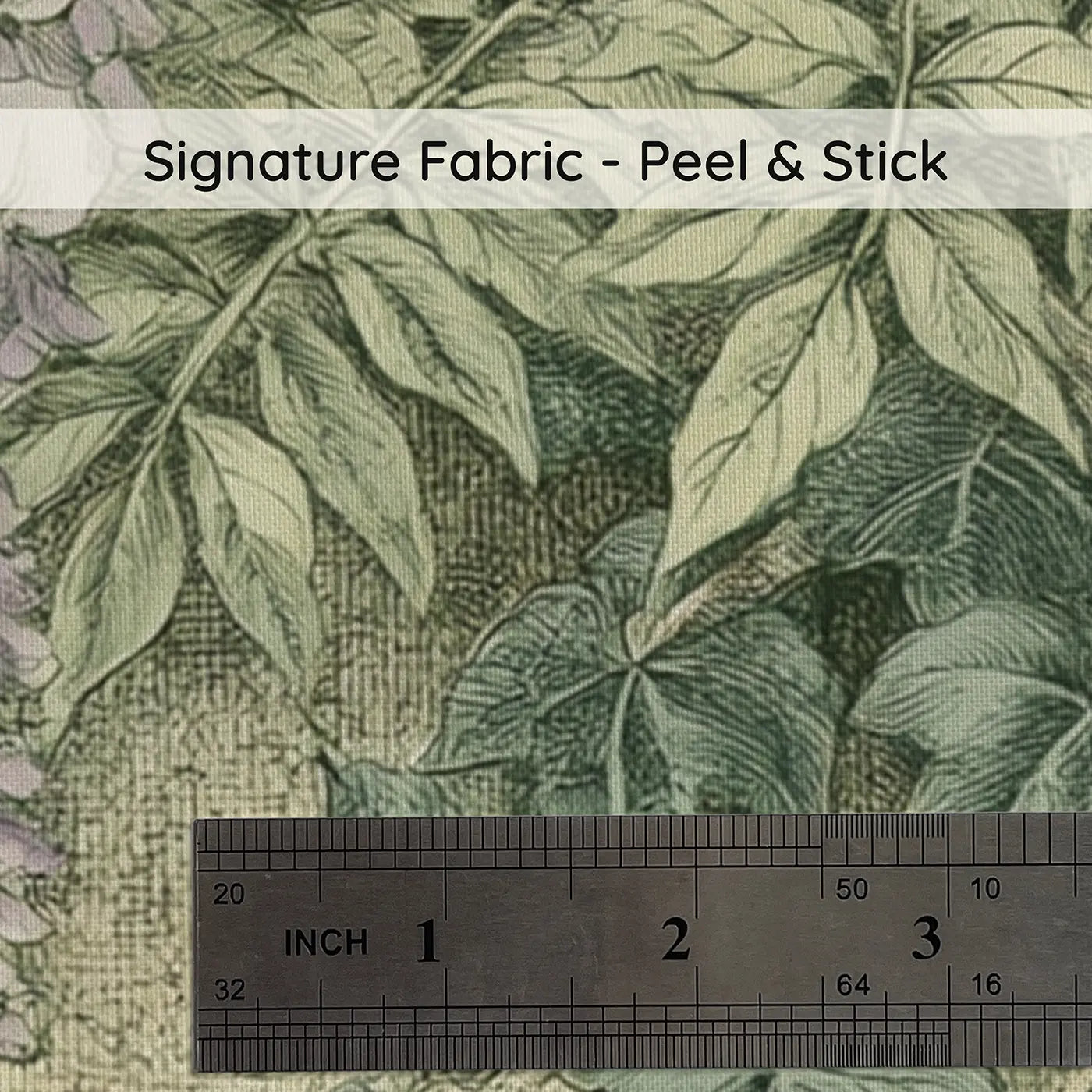 Fabric texture close-up of Wisteria and Ivy Wall Toile Wainscoting Wallpaper by Whimsy Tots
