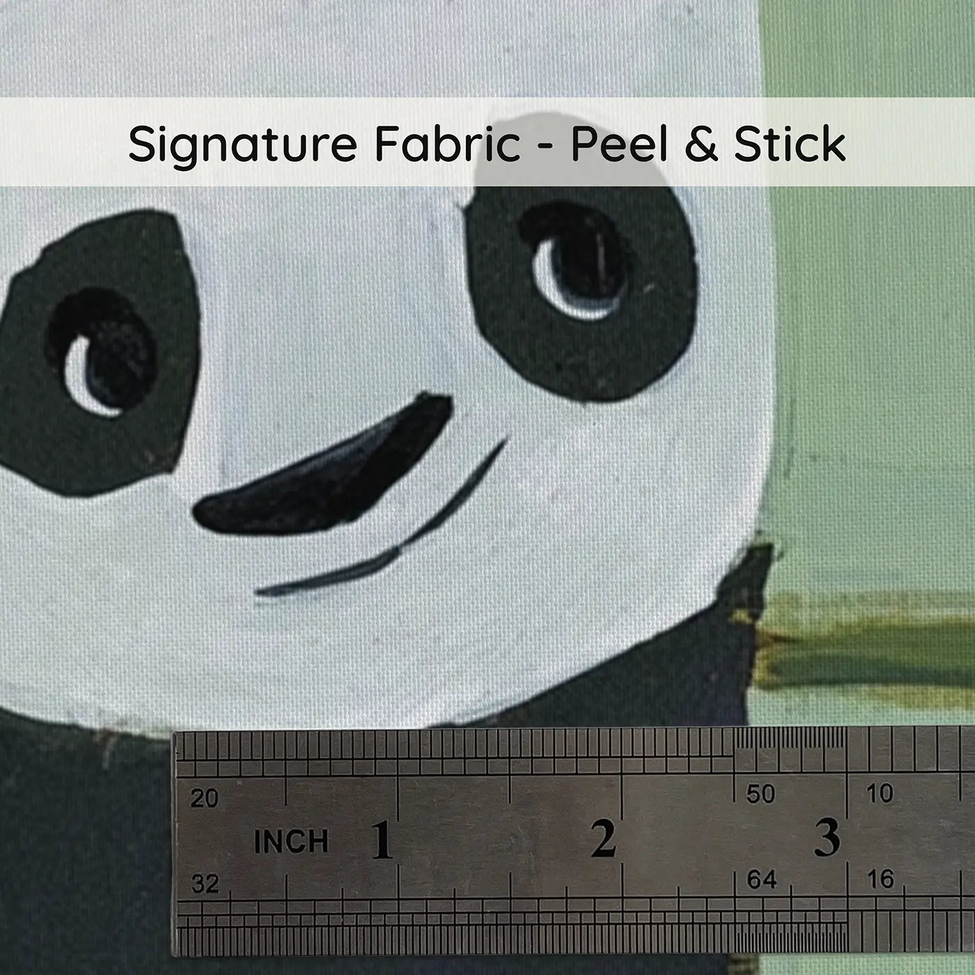 Fabric texture close-up of Flat Bamboo Grove Pattern Wainscoting Wallpaper by Whimsy Tots