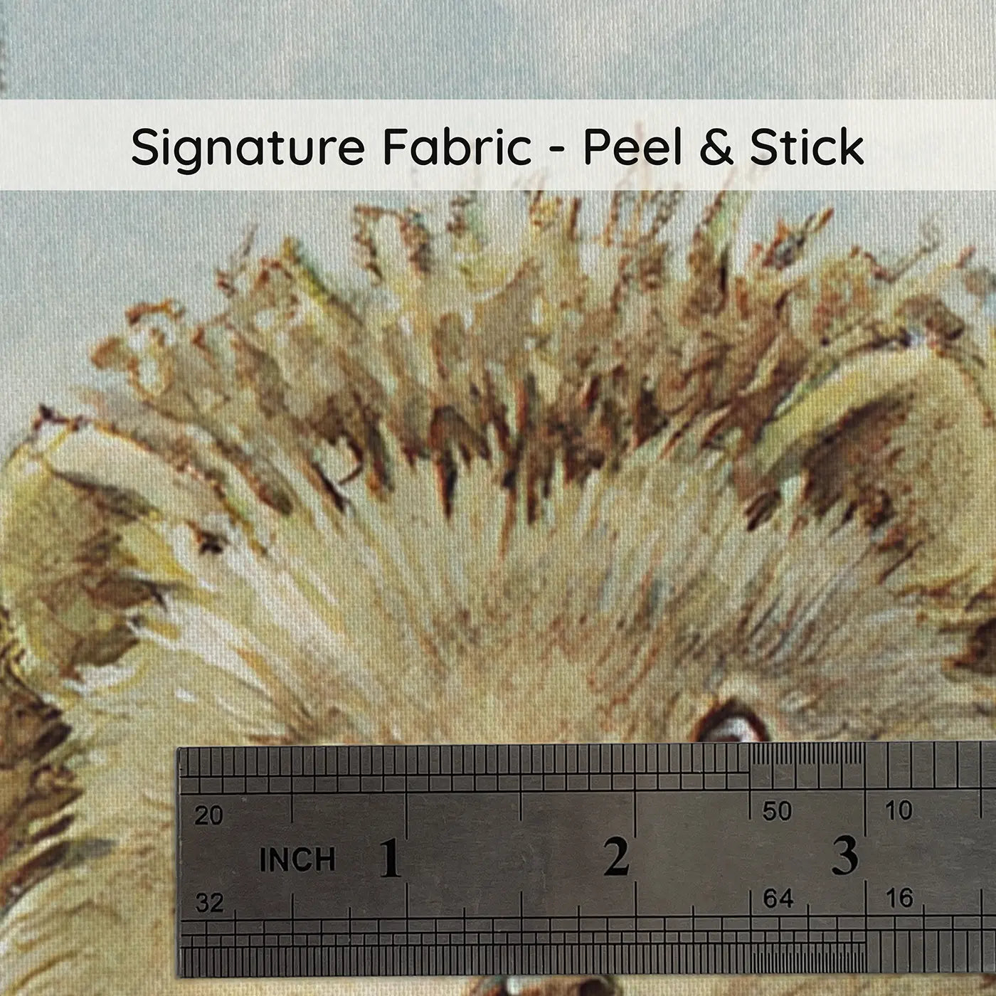 Fabric texture close-up of Hedgehog Tea Party Clearing Wainscoting Wallpaper by Whimsy Tots