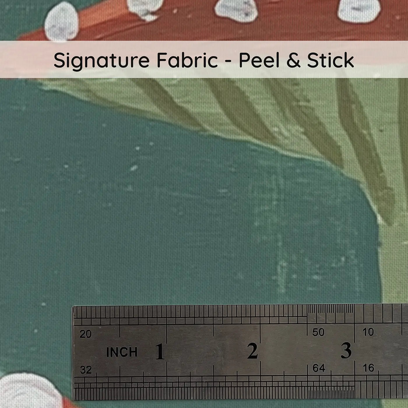 Fabric texture close-up of Graphic Mushroom Garden Wainscoting Wallpaper by Whimsy Tots