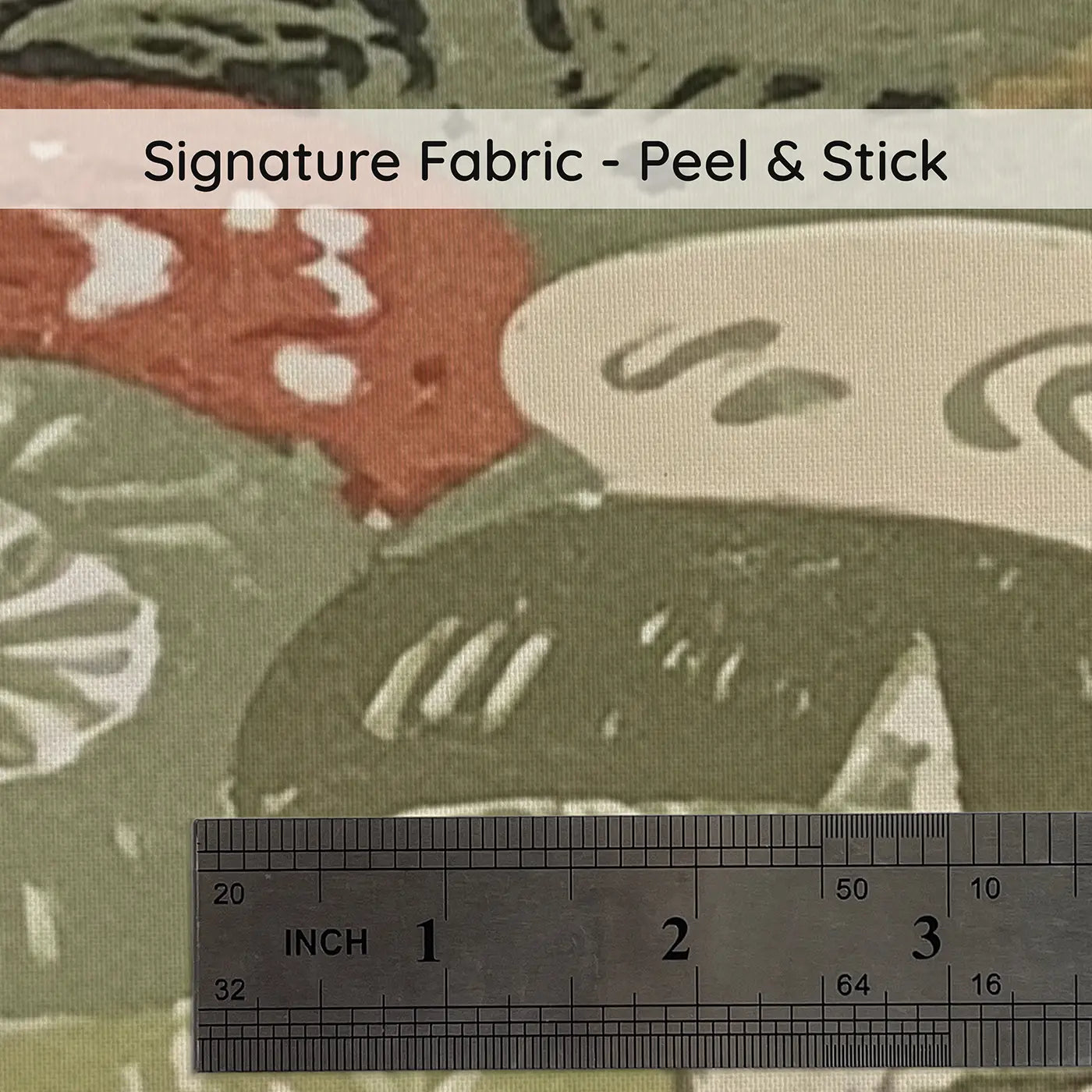Fabric texture close-up of Carved Mushroom Forest Floor Wainscoting Wallpaper by Whimsy Tots