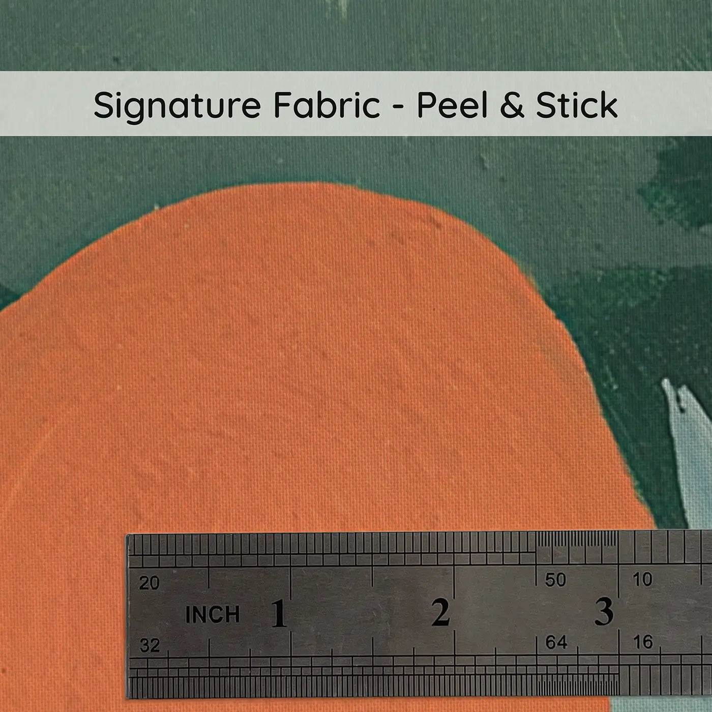 Fabric texture close-up of Flat Toadstool Forest Band Wainscoting Wallpaper by Whimsy Tots