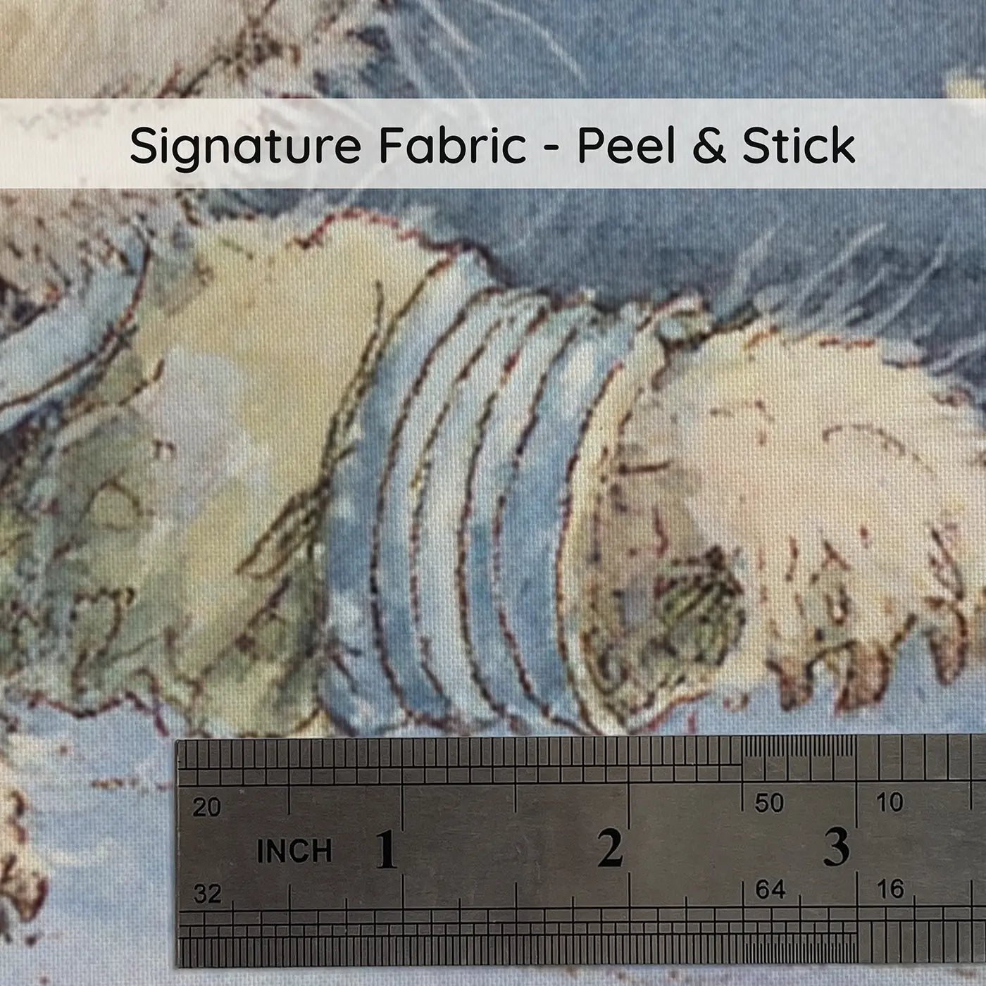 Fabric texture close-up of Astronaut Bear Moon Walk Wainscoting Wallpaper by Whimsy Tots
