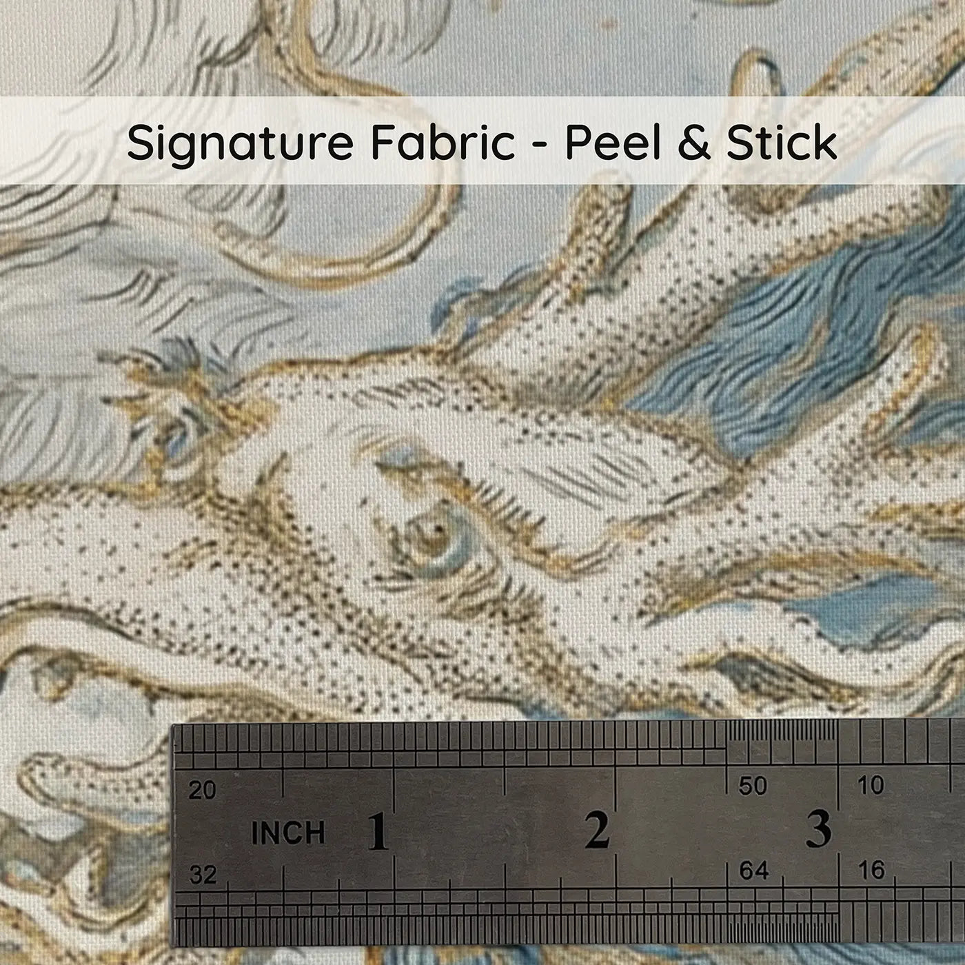 Fabric texture close-up of Celestial Dragon Star Map Wainscoting Wallpaper by Whimsy Tots