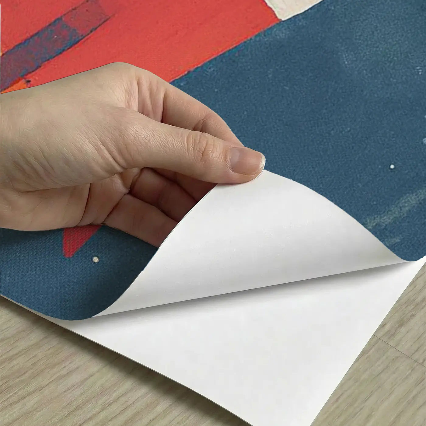 Peel-and-stick detail of Graphic Rocket Launch Bold Wainscoting Wallpaper by Whimsy Tots