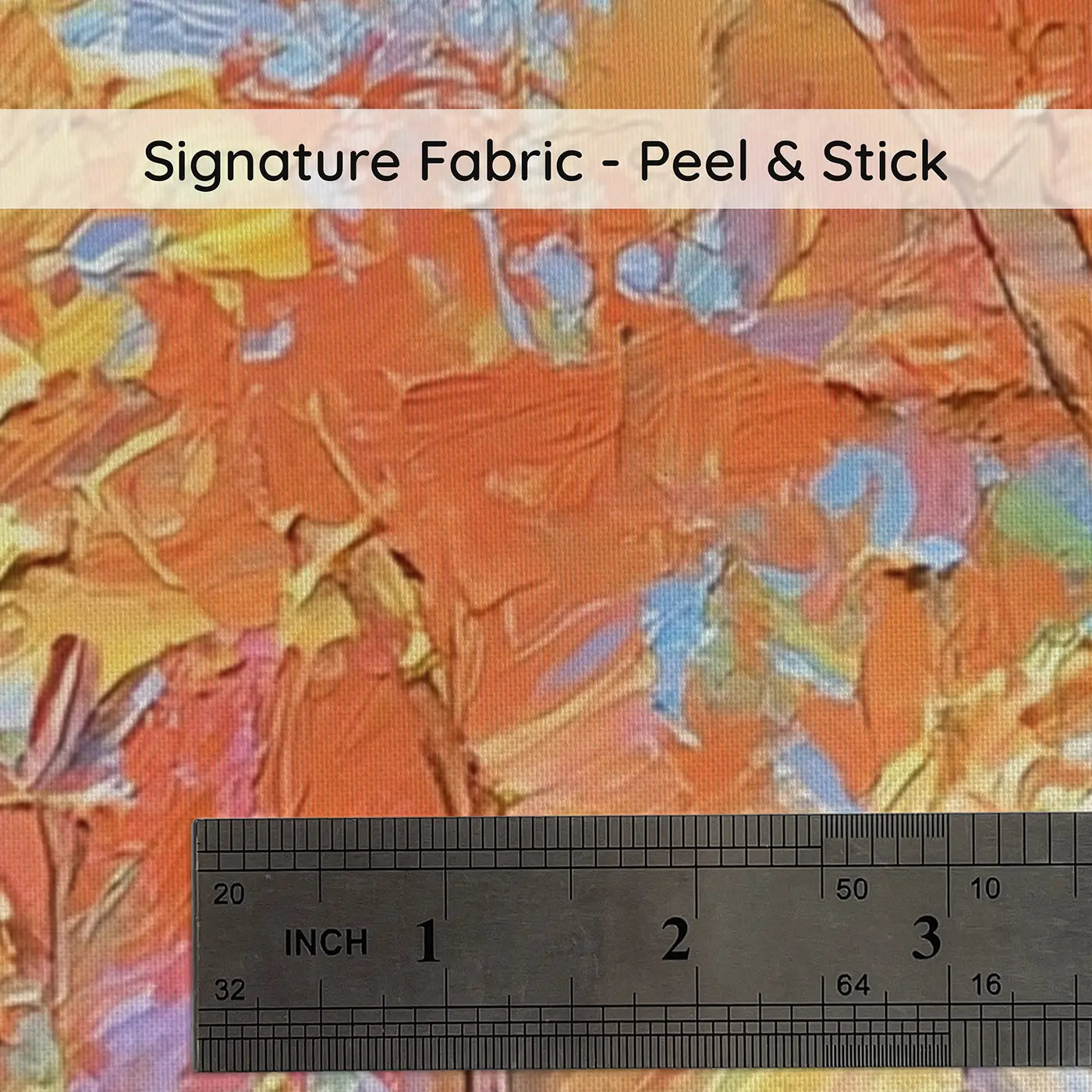 Fabric texture close-up of Autumn Forest Blaze Oil Wainscoting Wallpaper by Whimsy Tots