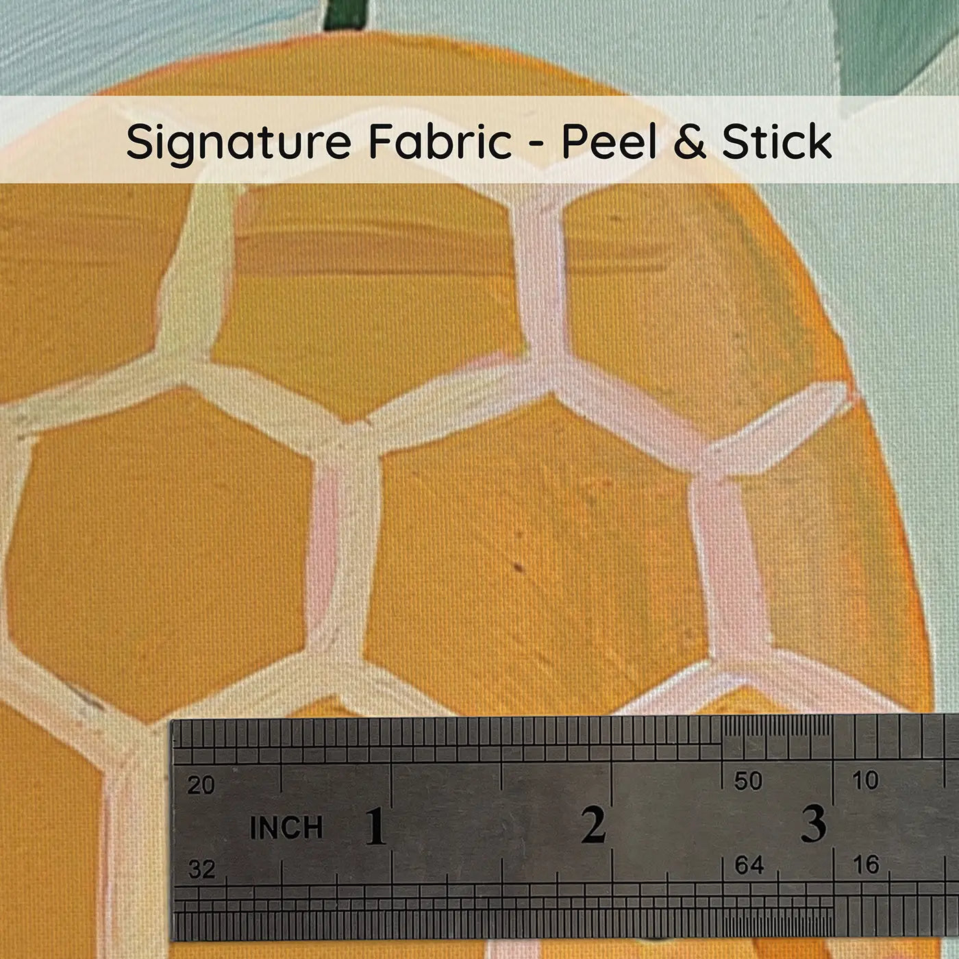 Fabric texture close-up of Graphic Beehive Buzz Wainscoting Wallpaper by Whimsy Tots