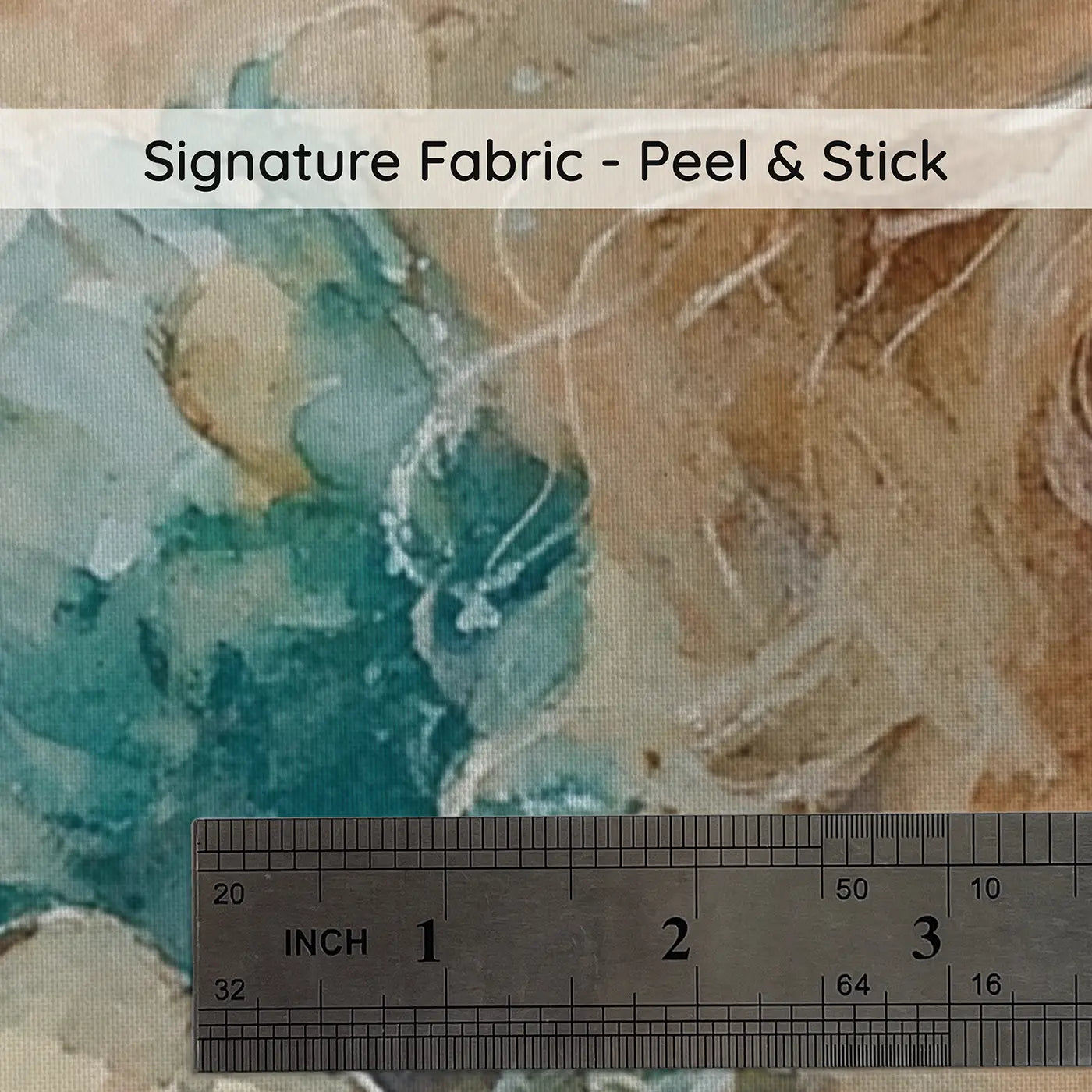 Fabric texture close-up of Mermaid Tide Pool Treasure Wainscoting Wallpaper by Whimsy Tots