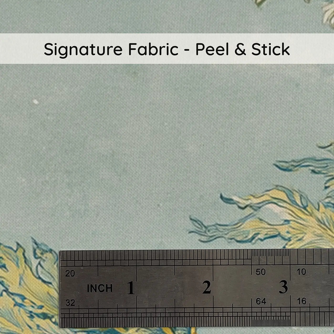 Fabric texture close-up of Sea Dragon Coral Gate Wainscoting Wallpaper by Whimsy Tots