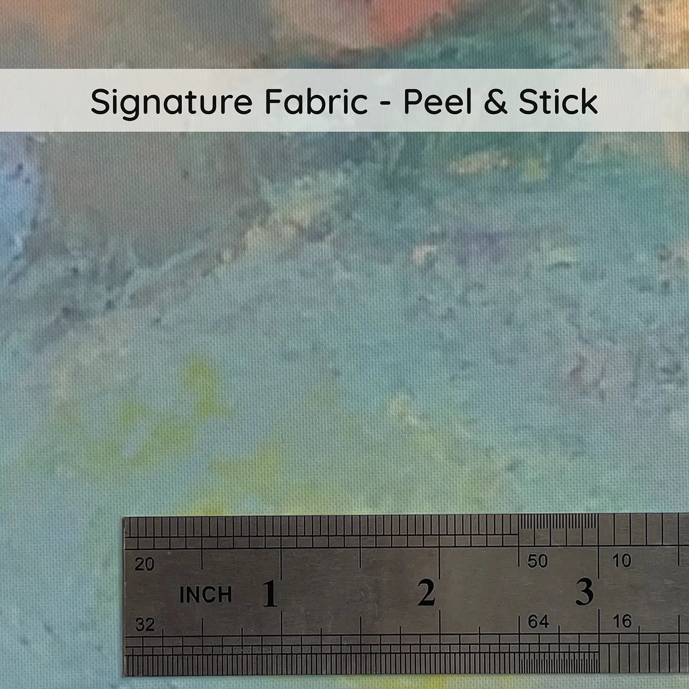 Fabric texture close-up of Chalk Mermaid Soft Ocean Wainscoting Wallpaper by Whimsy Tots