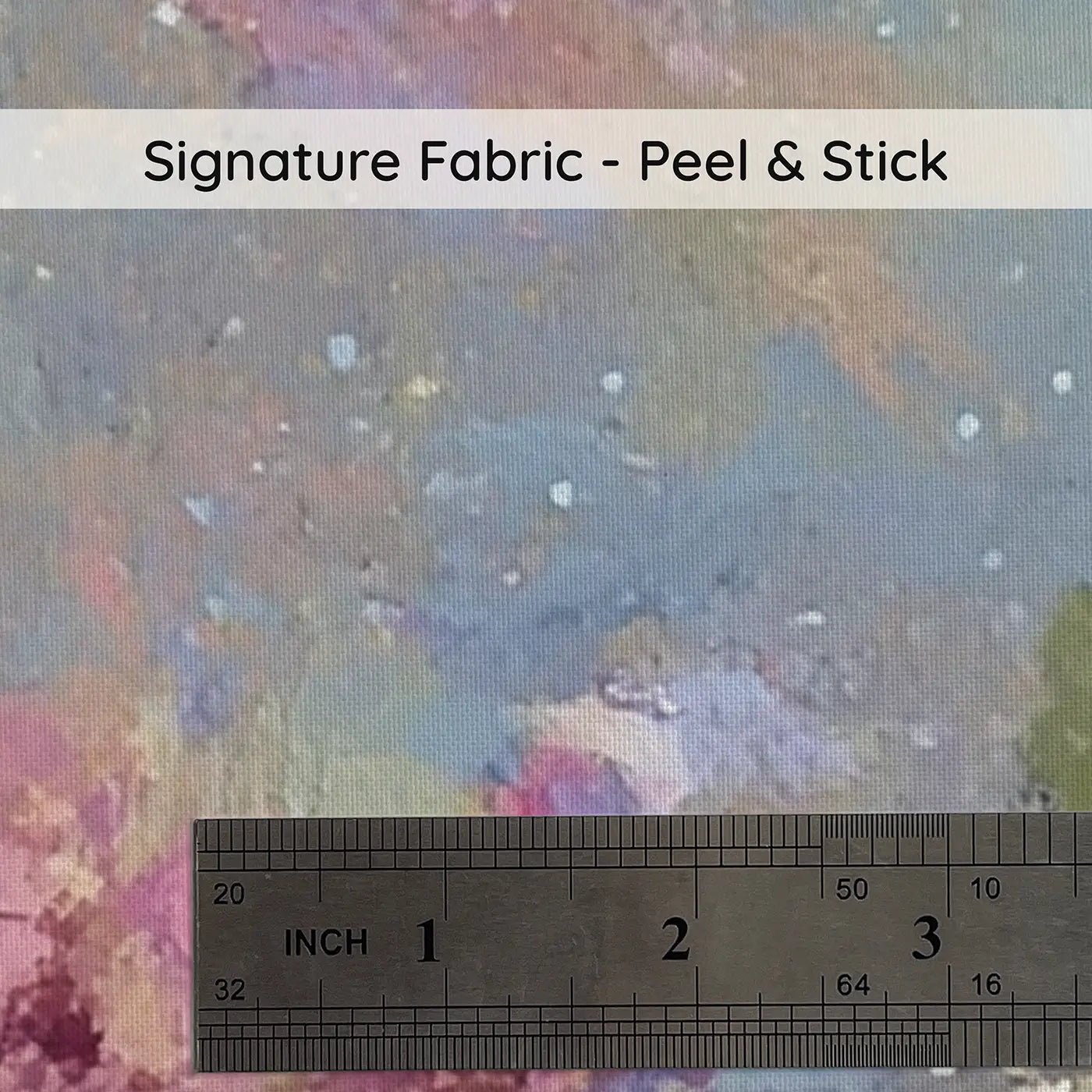 Fabric texture close-up of Pastel Fairy Wing Garden Wainscoting Wallpaper by Whimsy Tots