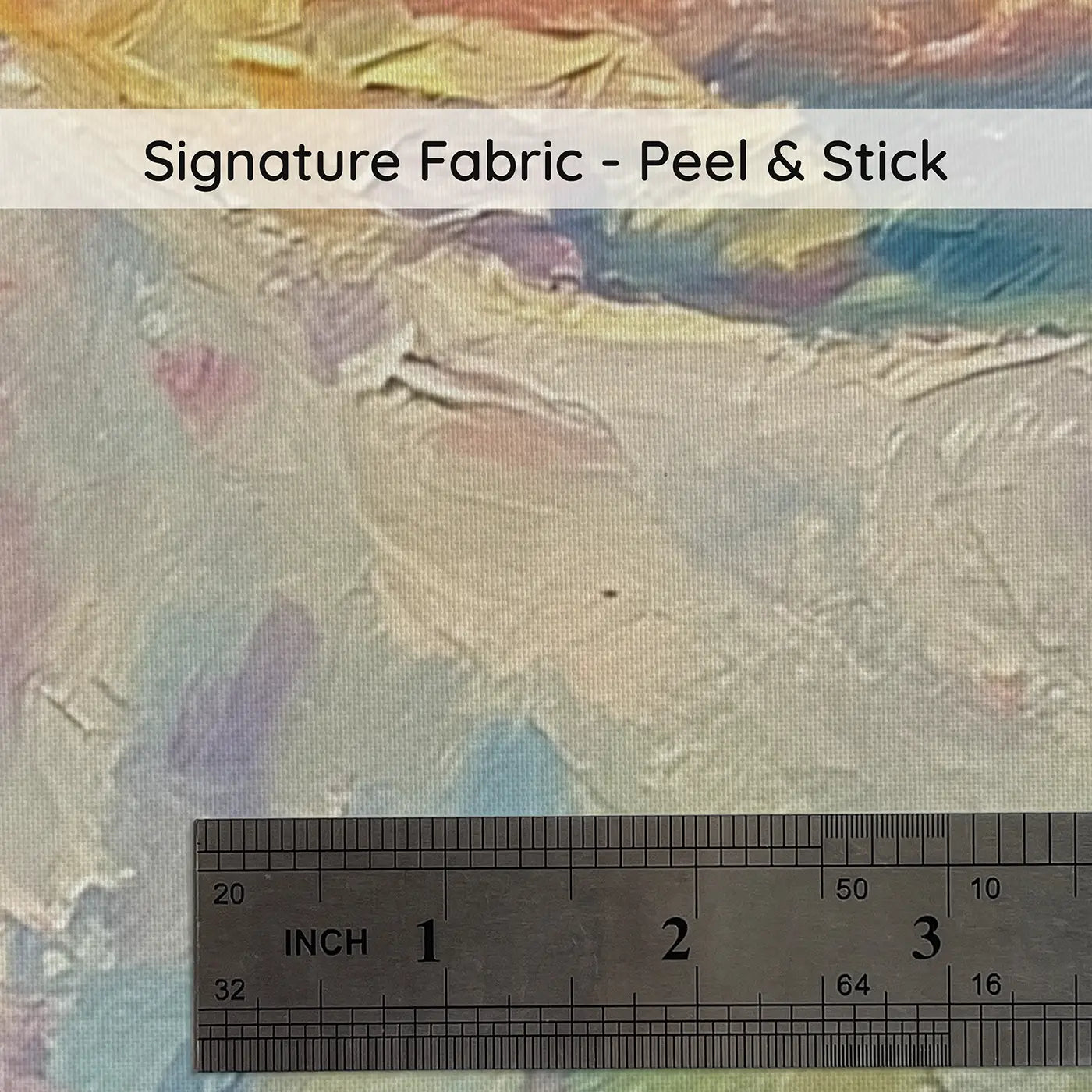 Fabric texture close-up of Unicorn Sunset Valley Oil Wainscoting Wallpaper by Whimsy Tots
