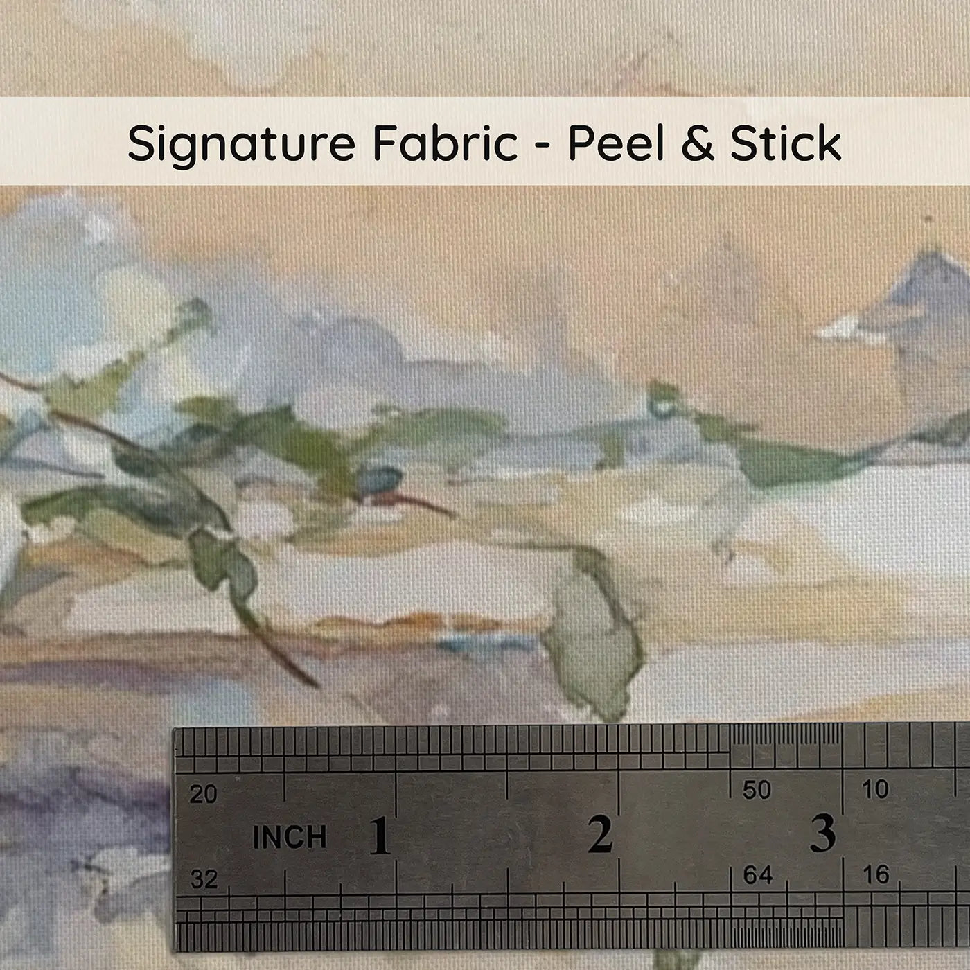 Fabric texture close-up of Fairy-tale Tower Garden View Wainscoting Wallpaper by Whimsy Tots