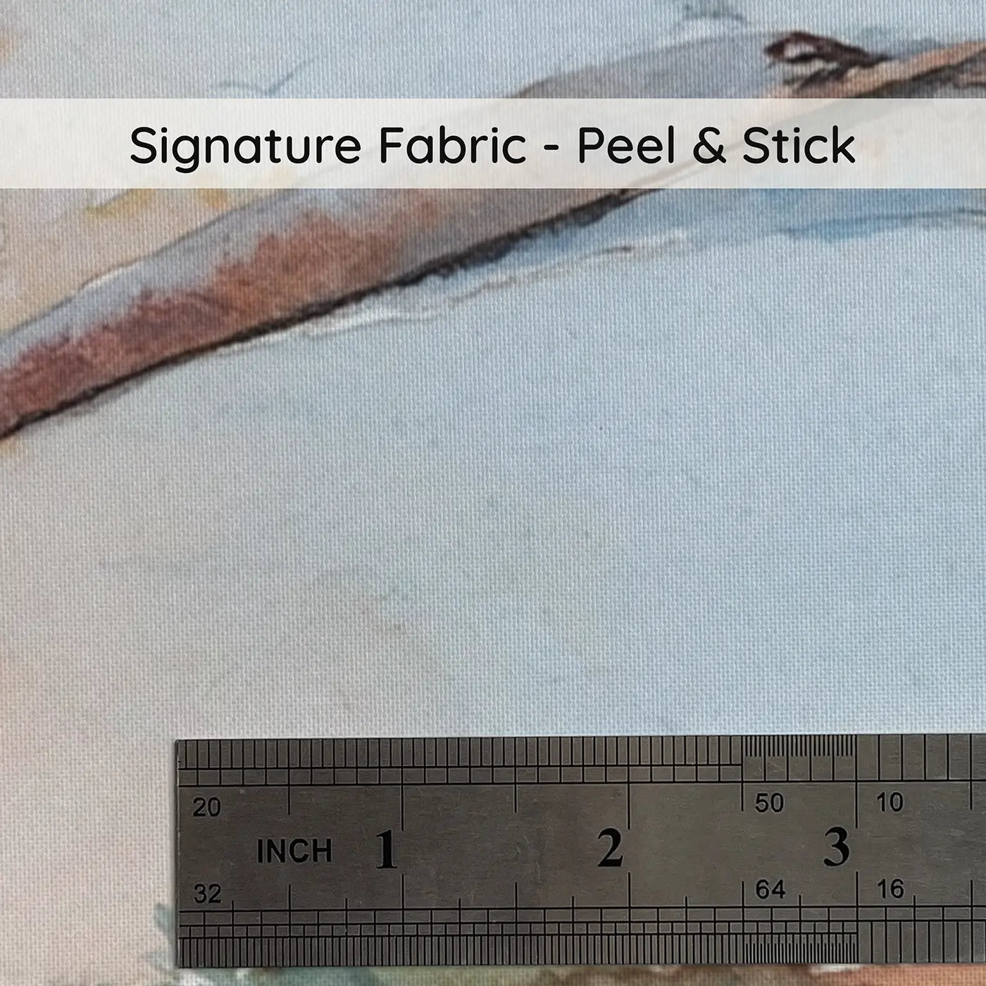 Fabric texture close-up of Pteranodon Coastal Cliff Soar Wainscoting Wallpaper by Whimsy Tots