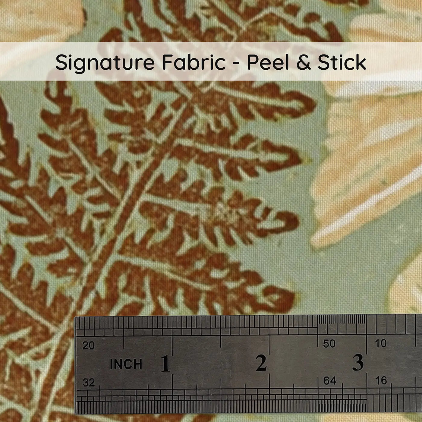 Fabric texture close-up of Block Print Fossil Spiral Band Wainscoting Wallpaper by Whimsy Tots