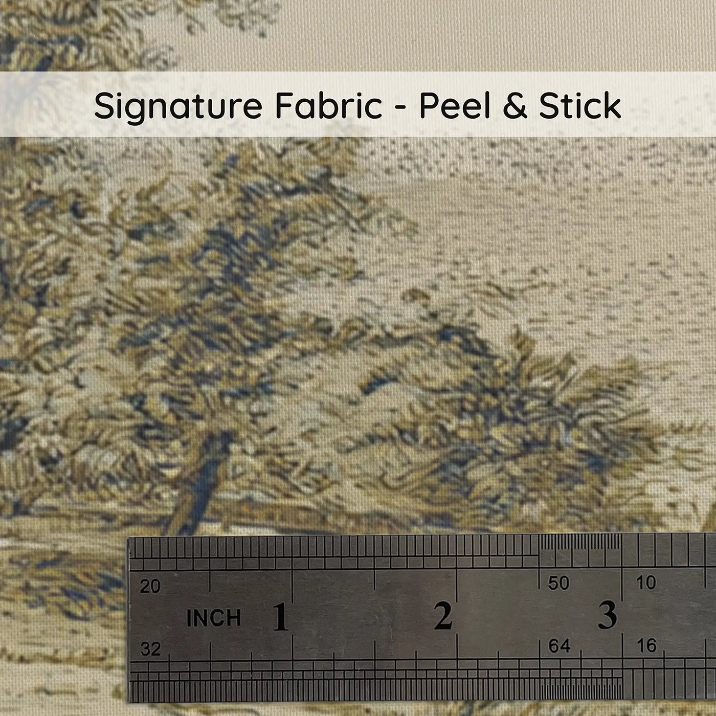 Fabric texture close-up of Farm Animal Pastoral Toile Wainscoting Wallpaper by Whimsy Tots