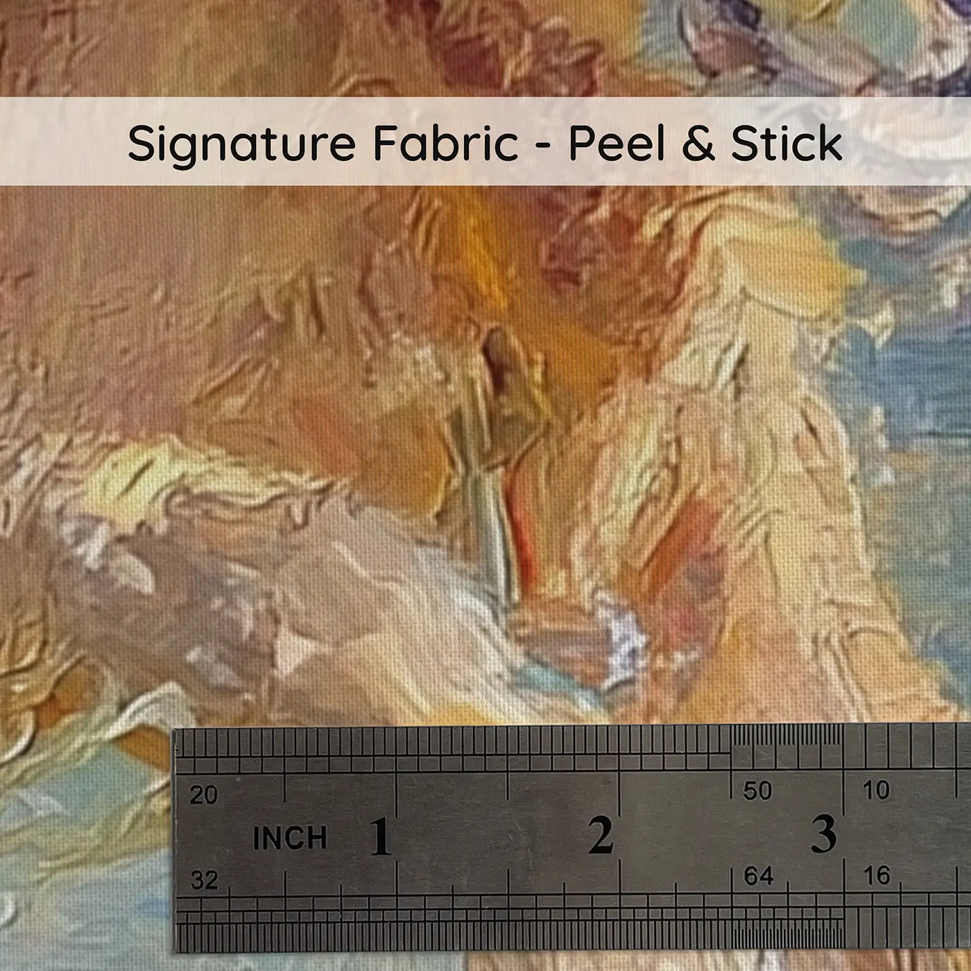 Fabric texture close-up of Golden Retriever Beach Run Wainscoting Wallpaper by Whimsy Tots