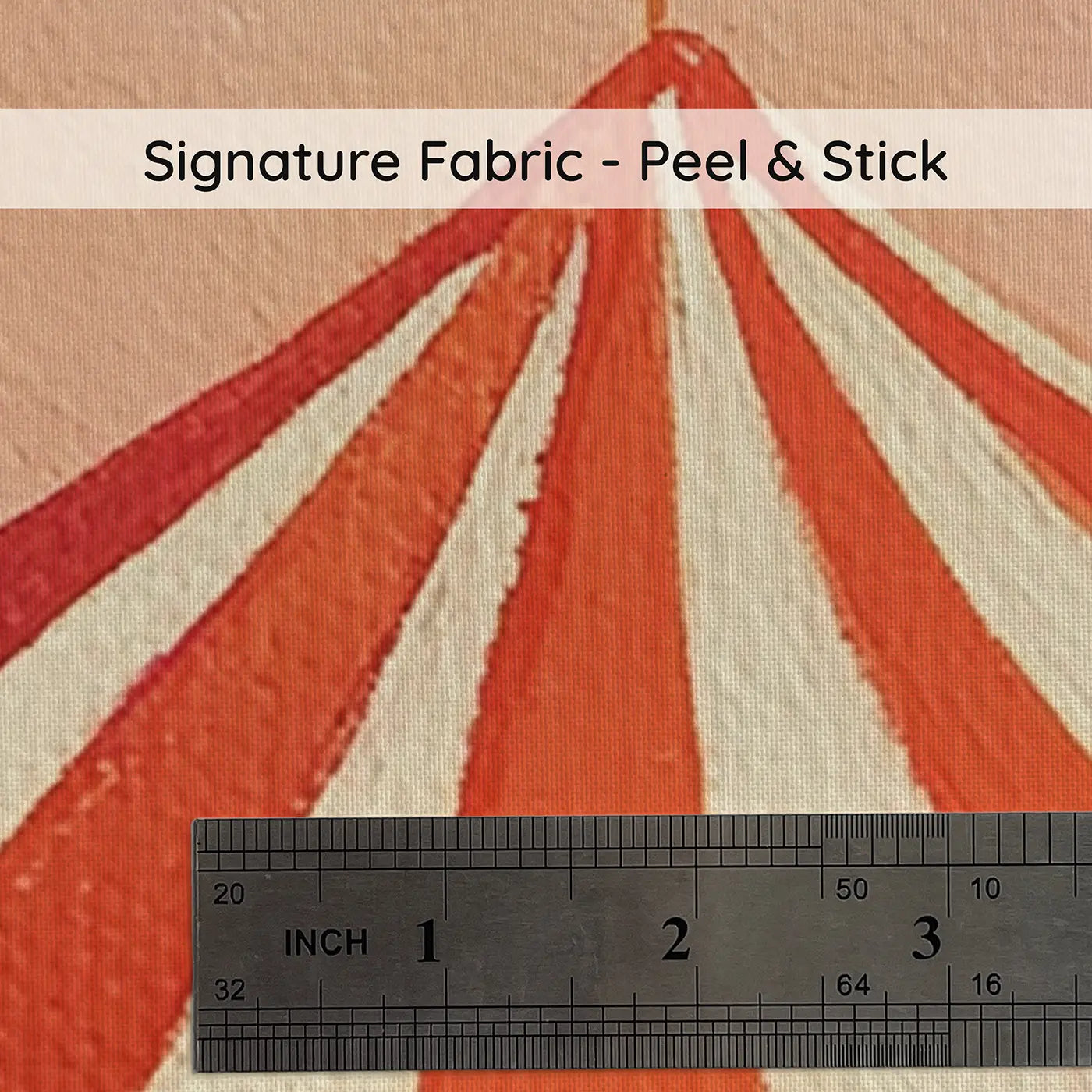Fabric texture close-up of Graphic Circus Tent Fun Wainscoting Wallpaper by Whimsy Tots