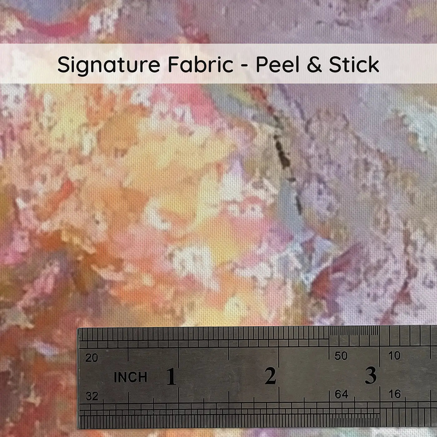 Fabric texture close-up of Pastel Mermaid Seahorse Friend Wainscoting Wallpaper by Whimsy Tots
