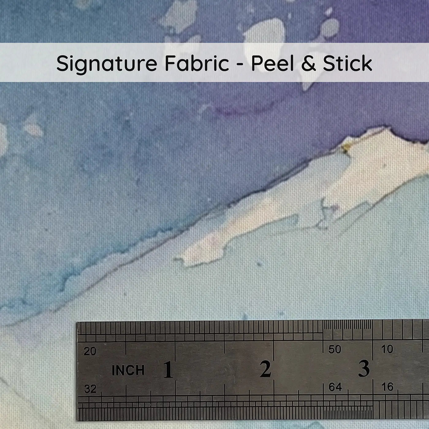 Fabric texture close-up of Unicorn Starlight Mountain Lake Wainscoting Wallpaper by Whimsy Tots