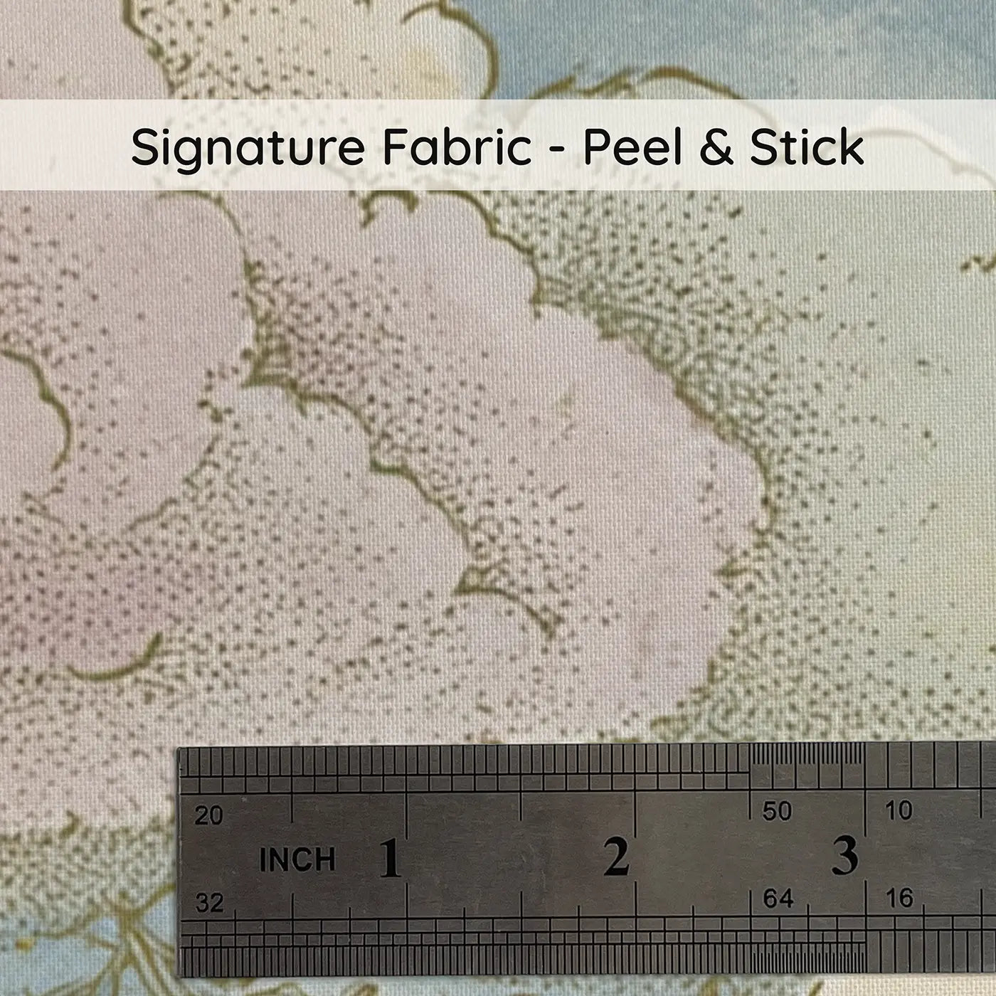 Fabric texture close-up of Pegasus Cloud Crane Meeting Wainscoting Wallpaper by Whimsy Tots