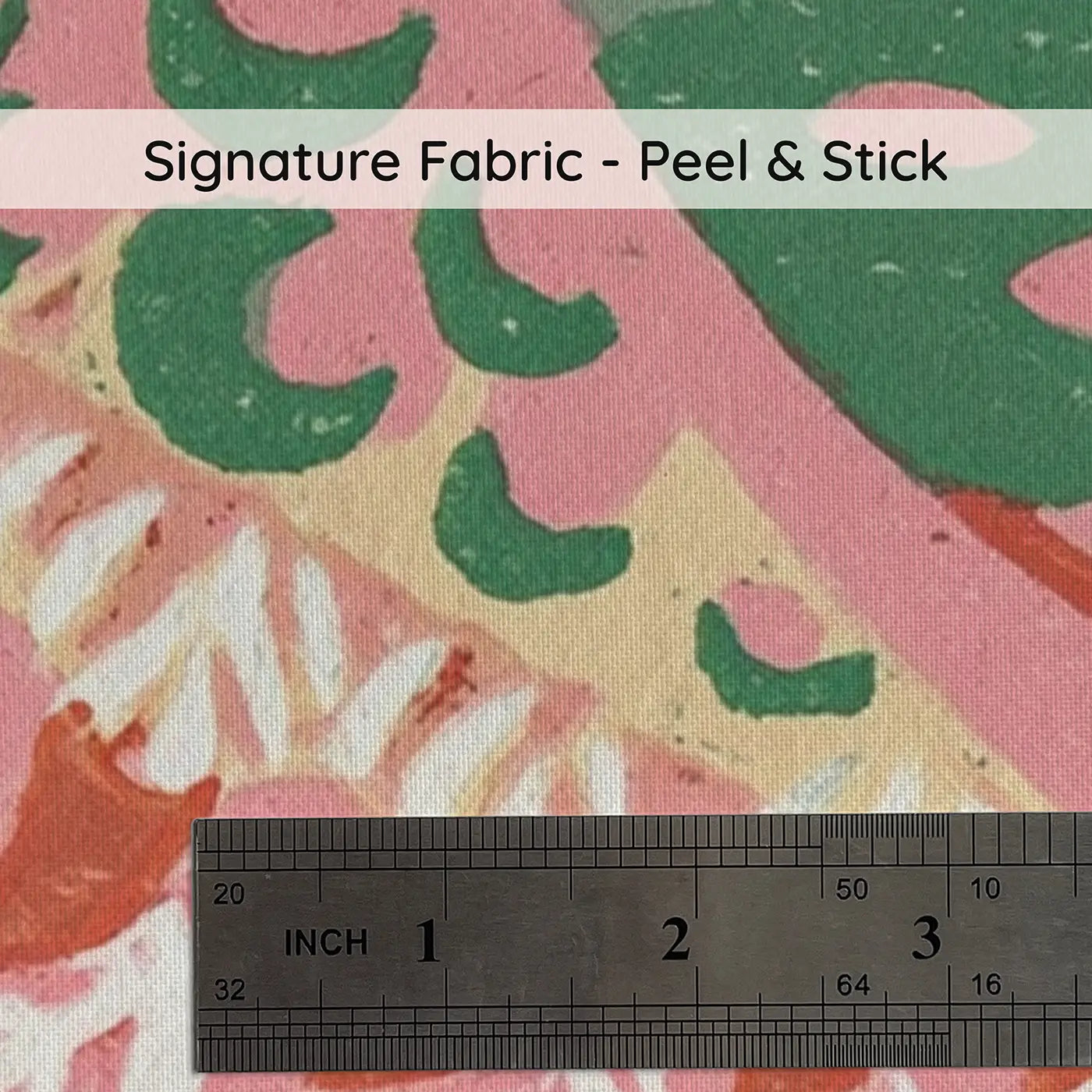 Fabric texture close-up of Block Print Pegasus Cloud Band Wainscoting Wallpaper by Whimsy Tots