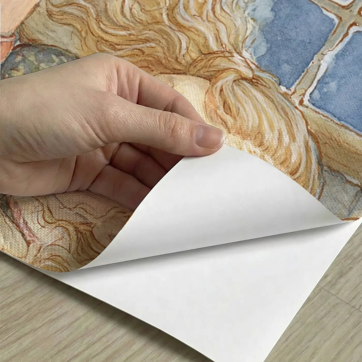 Peel-and-stick detail of Princess Letter Writing Desk Wainscoting Wallpaper by Whimsy Tots