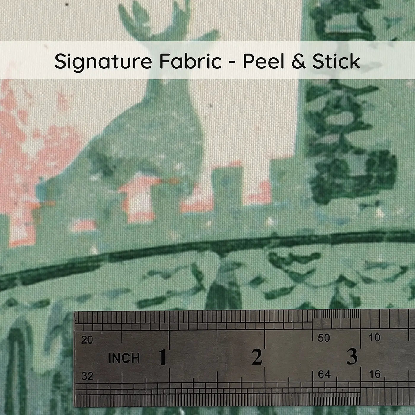 Fabric texture close-up of Carved Castle Forest Kingdom Wainscoting Wallpaper by Whimsy Tots