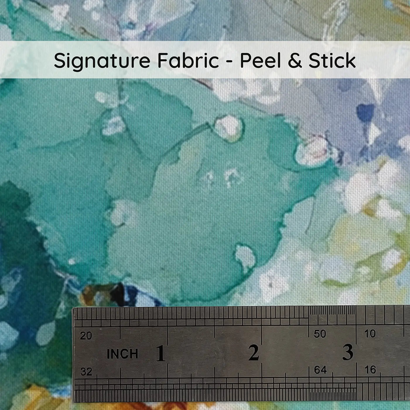 Fabric texture close-up of Fairy Raindrop Umbrella Leaf Wainscoting Wallpaper by Whimsy Tots