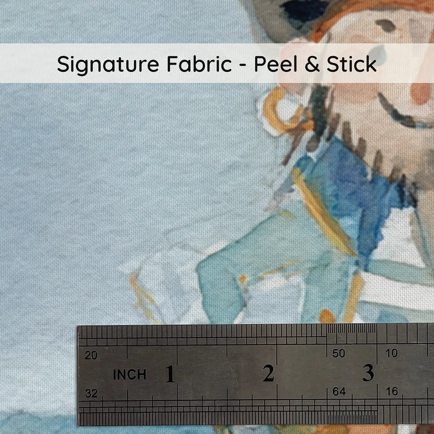 Fabric texture close-up of Pirate Cove Treasure Chest Wainscoting Wallpaper by Whimsy Tots