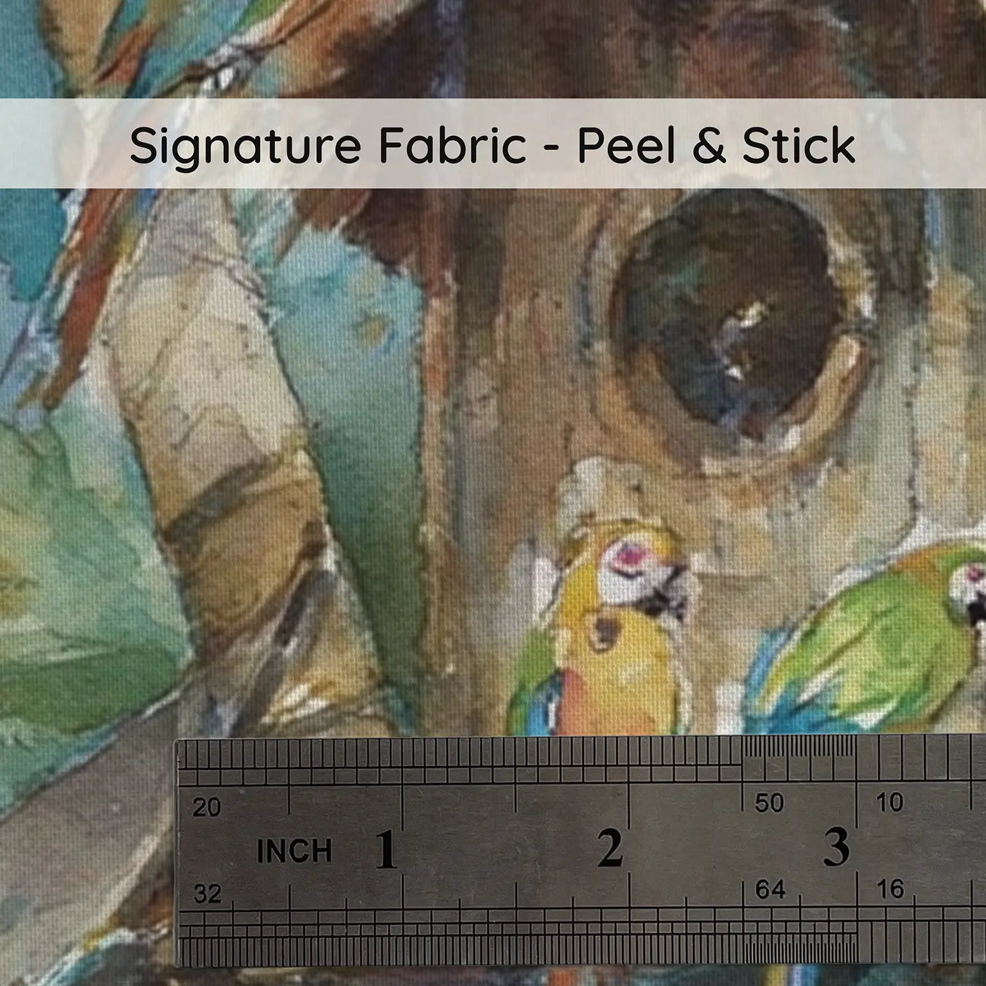 Fabric texture close-up of Pirate Island Palm Paradise Wainscoting Wallpaper by Whimsy Tots