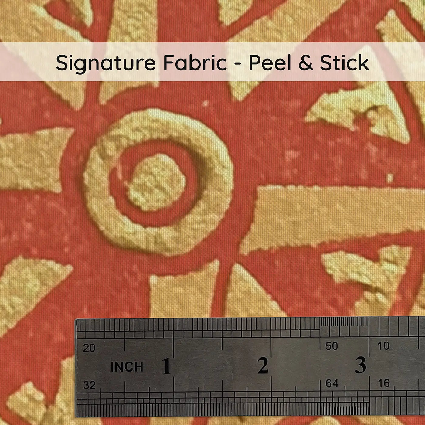 Fabric texture close-up of Linocut Pirate Compass Star Wainscoting Wallpaper by Whimsy Tots