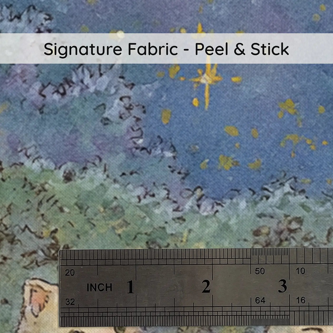 Fabric texture close-up of Cat Orchestra Garden Concert Wainscoting Wallpaper by Whimsy Tots
