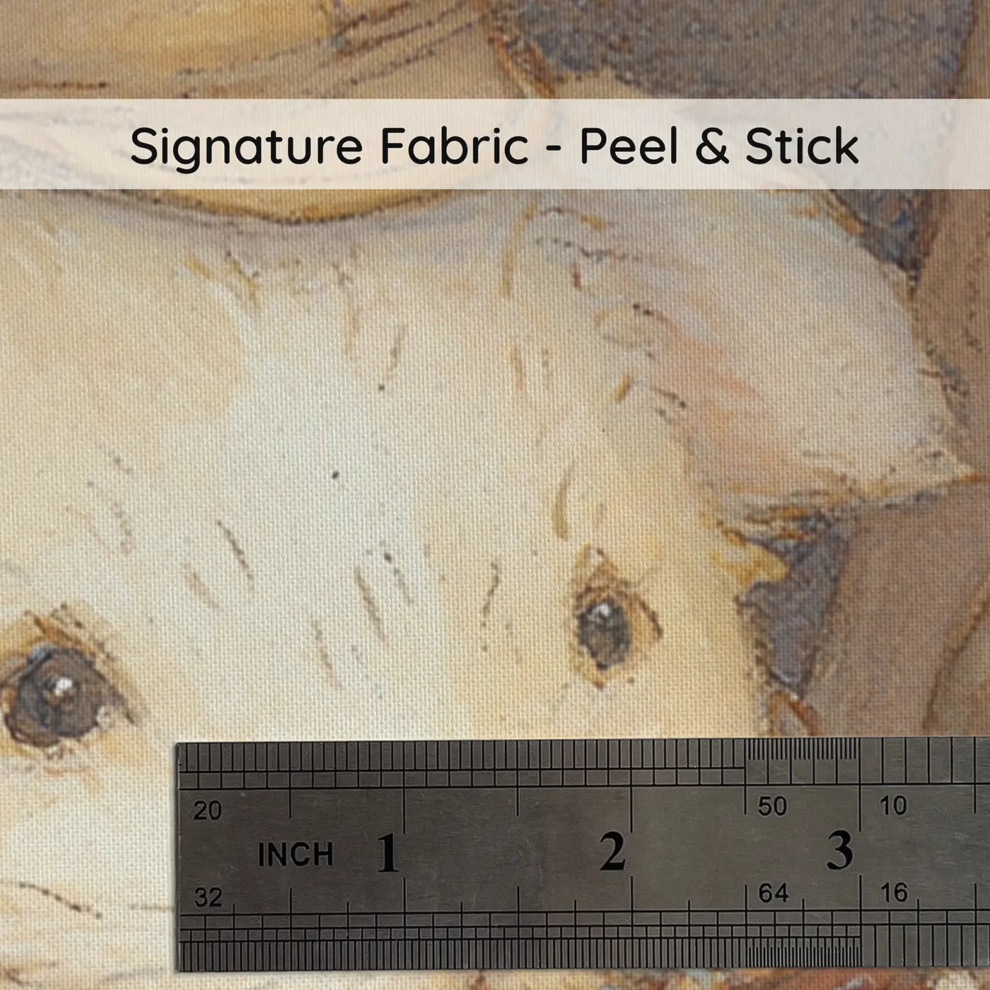 Fabric texture close-up of Rabbit Detective Mystery Study Wainscoting Wallpaper by Whimsy Tots