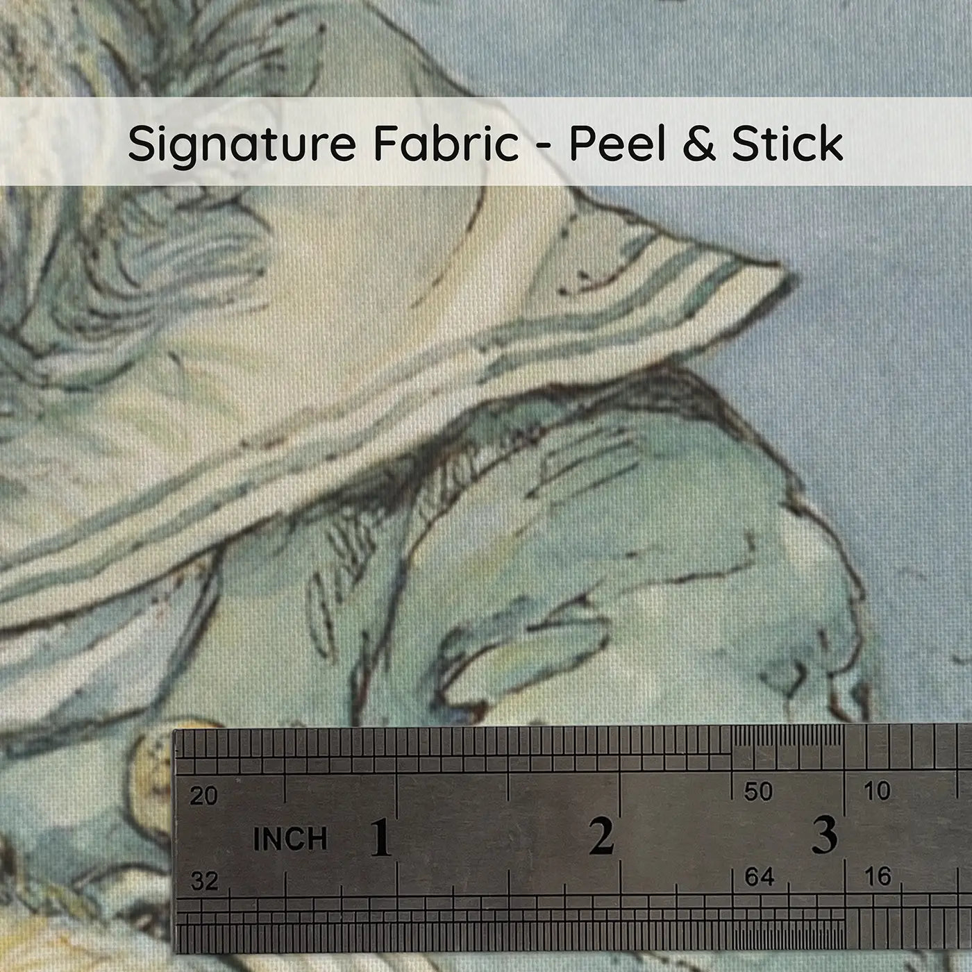 Fabric texture close-up of Dog Sailor Harbor Morning Wainscoting Wallpaper by Whimsy Tots