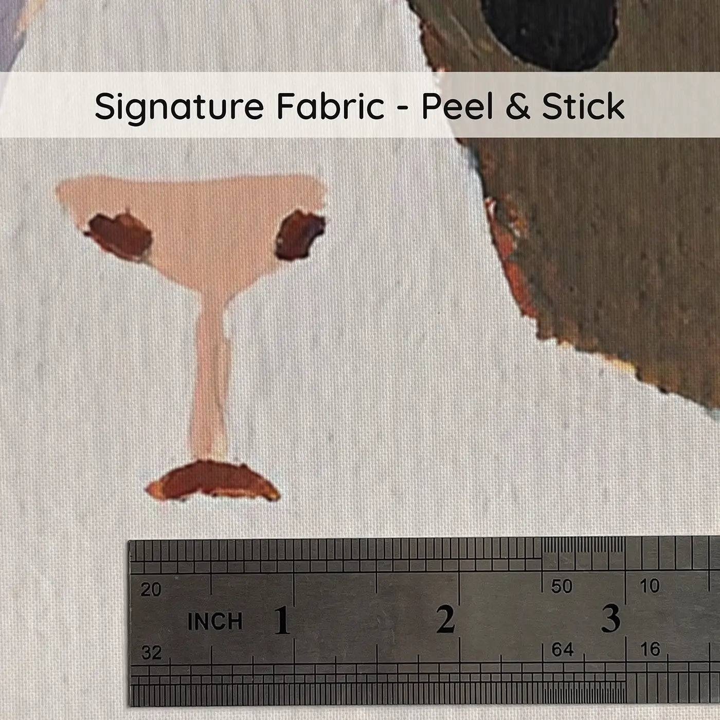 Fabric texture close-up of Bold Guinea Pig Friends Flat Wainscoting Wallpaper by Whimsy Tots