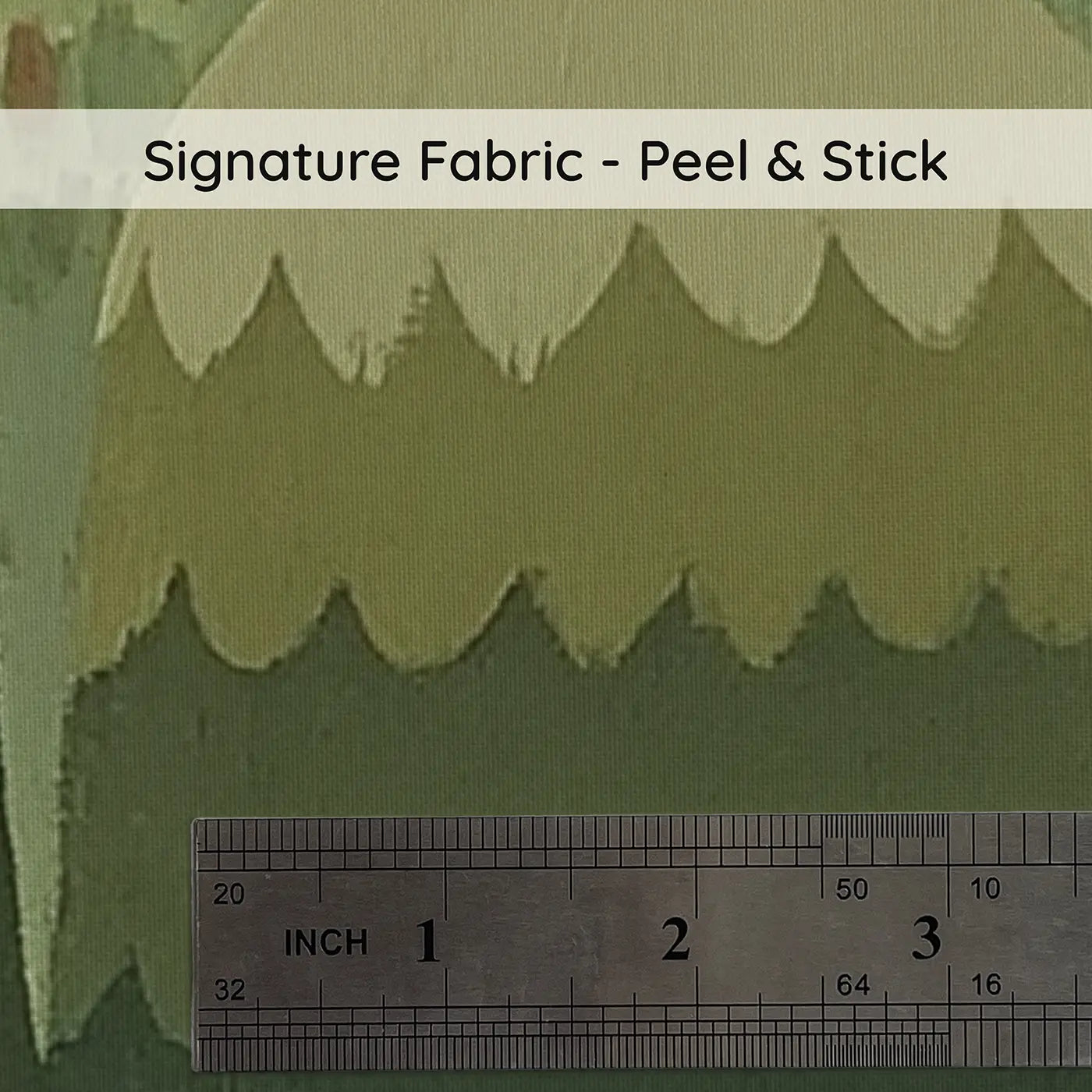 Fabric texture close-up of Flat Deer Forest Layers Wainscoting Wallpaper by Whimsy Tots