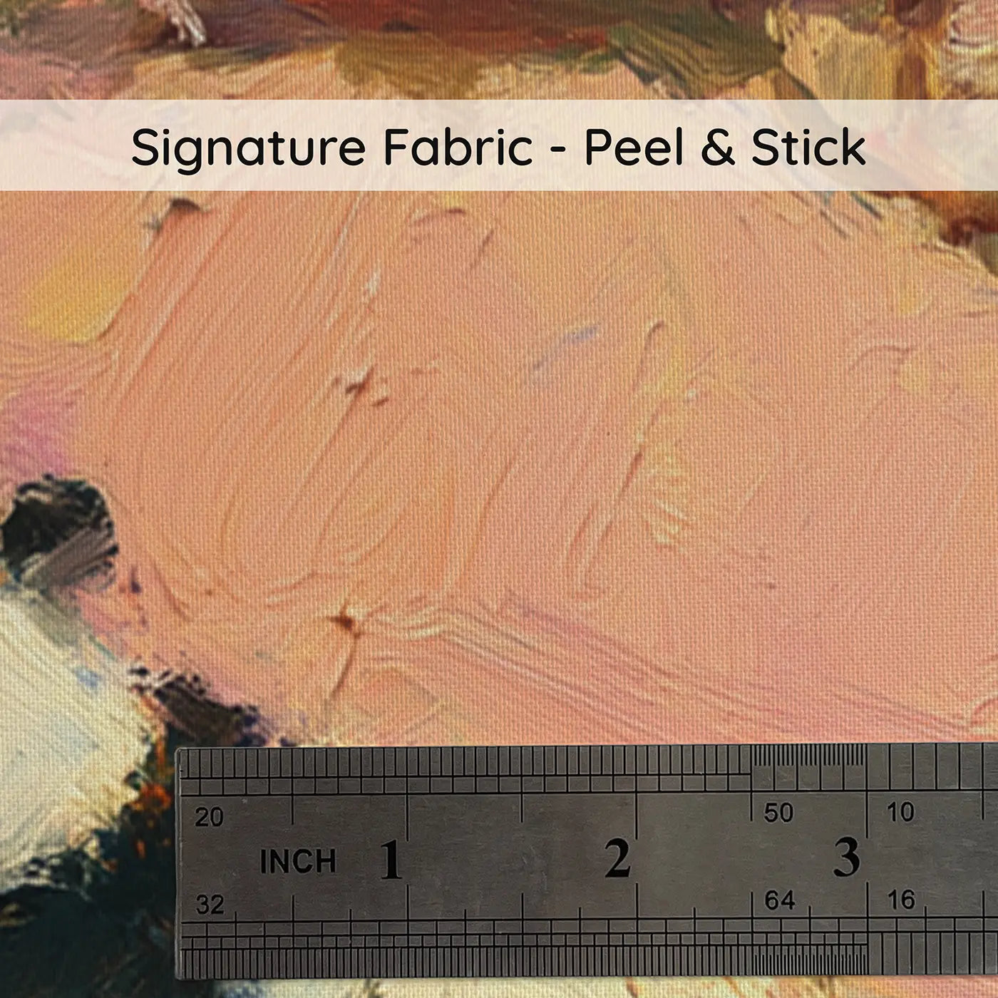 Fabric texture close-up of Panda Misty Mountain Sunrise Wainscoting Wallpaper by Whimsy Tots