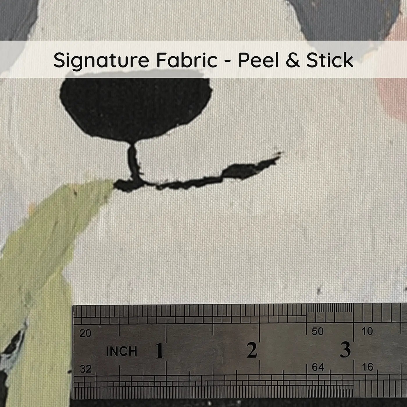Fabric texture close-up of Flat Panda Bamboo Row Wainscoting Wallpaper by Whimsy Tots