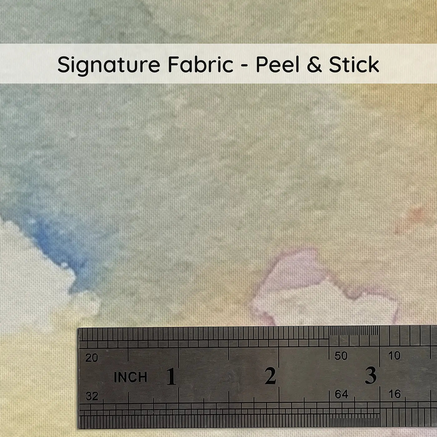 Fabric texture close-up of Teddy Bear Rainbow Softly Wainscoting Wallpaper by Whimsy Tots