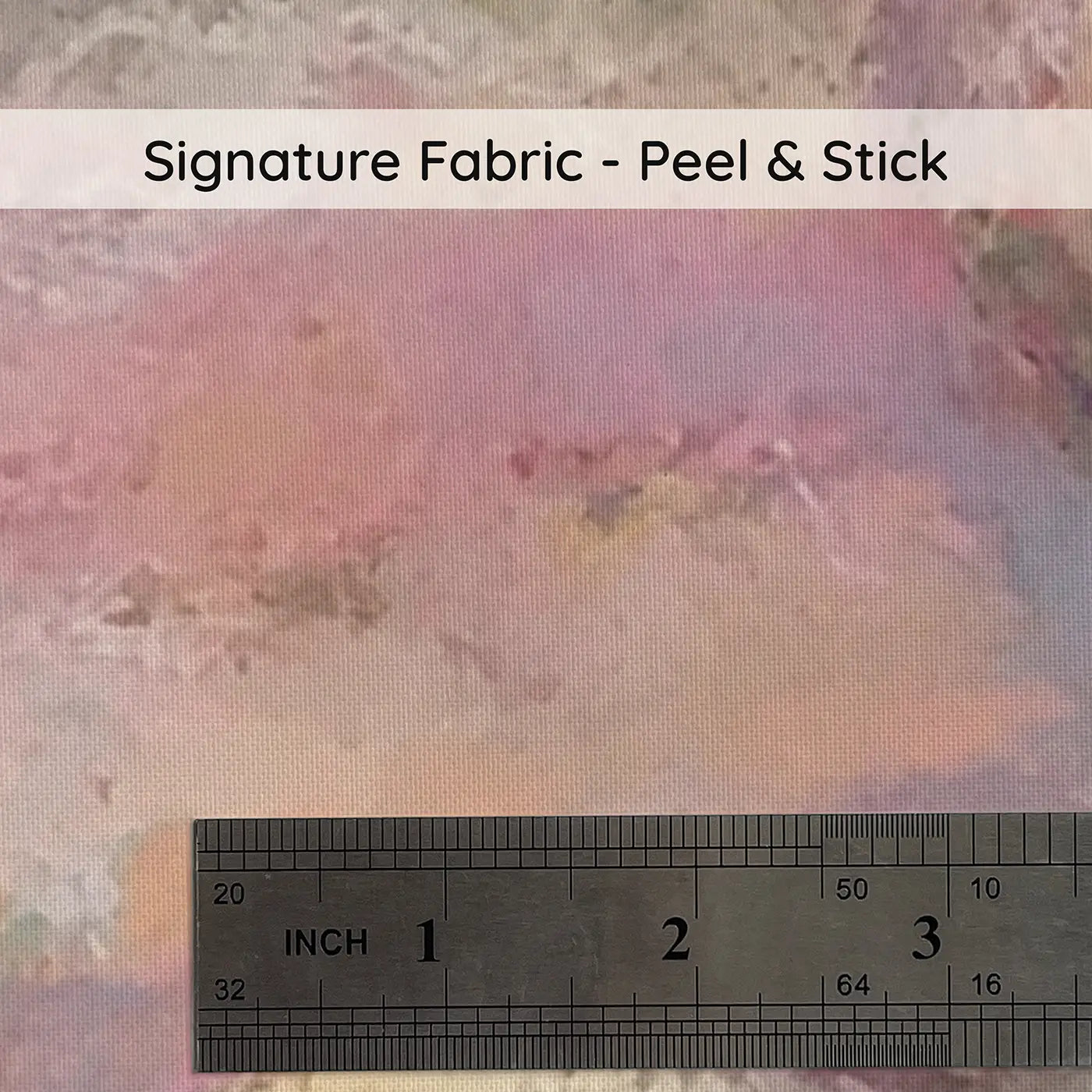 Fabric texture close-up of Pastel Teddy Cloud Float Soft Wainscoting Wallpaper by Whimsy Tots