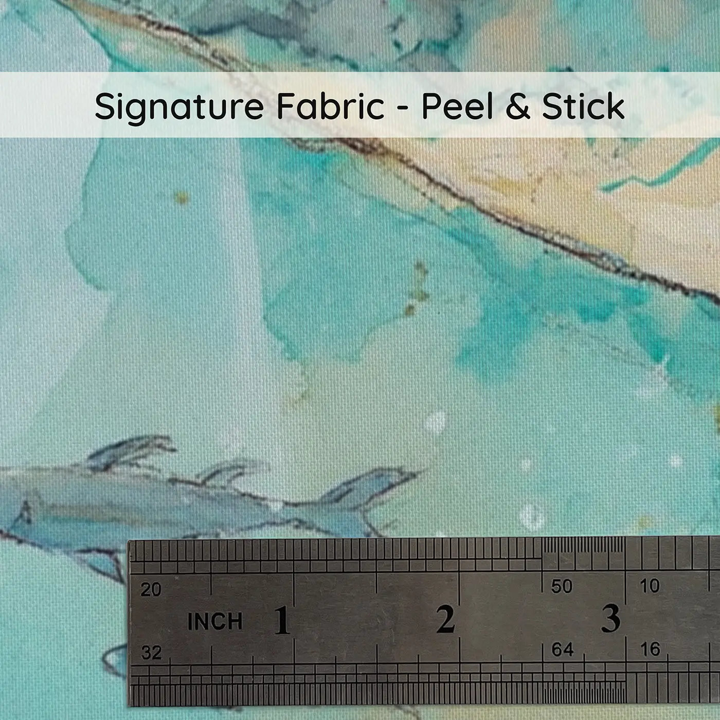 Fabric texture close-up of Plesiosaurus Ocean Swim Wainscoting Wallpaper by Whimsy Tots