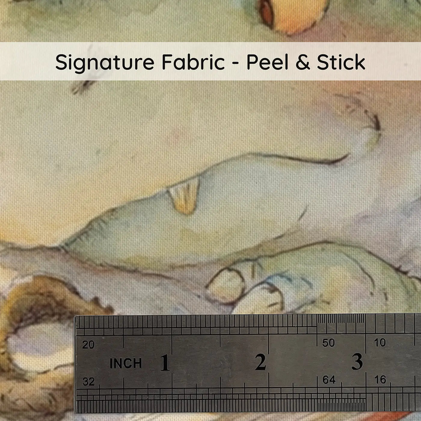 Fabric texture close-up of Dinosaur Library Fossil Book Wainscoting Wallpaper by Whimsy Tots