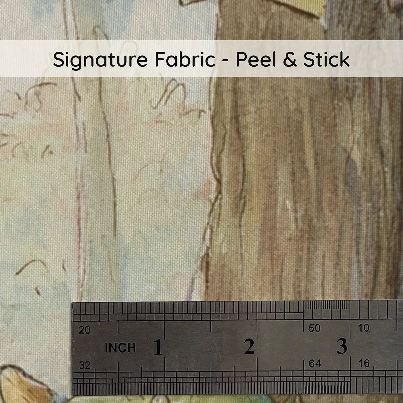 Fabric texture close-up of Dinosaur Birthday Party Jungle Wainscoting Wallpaper by Whimsy Tots