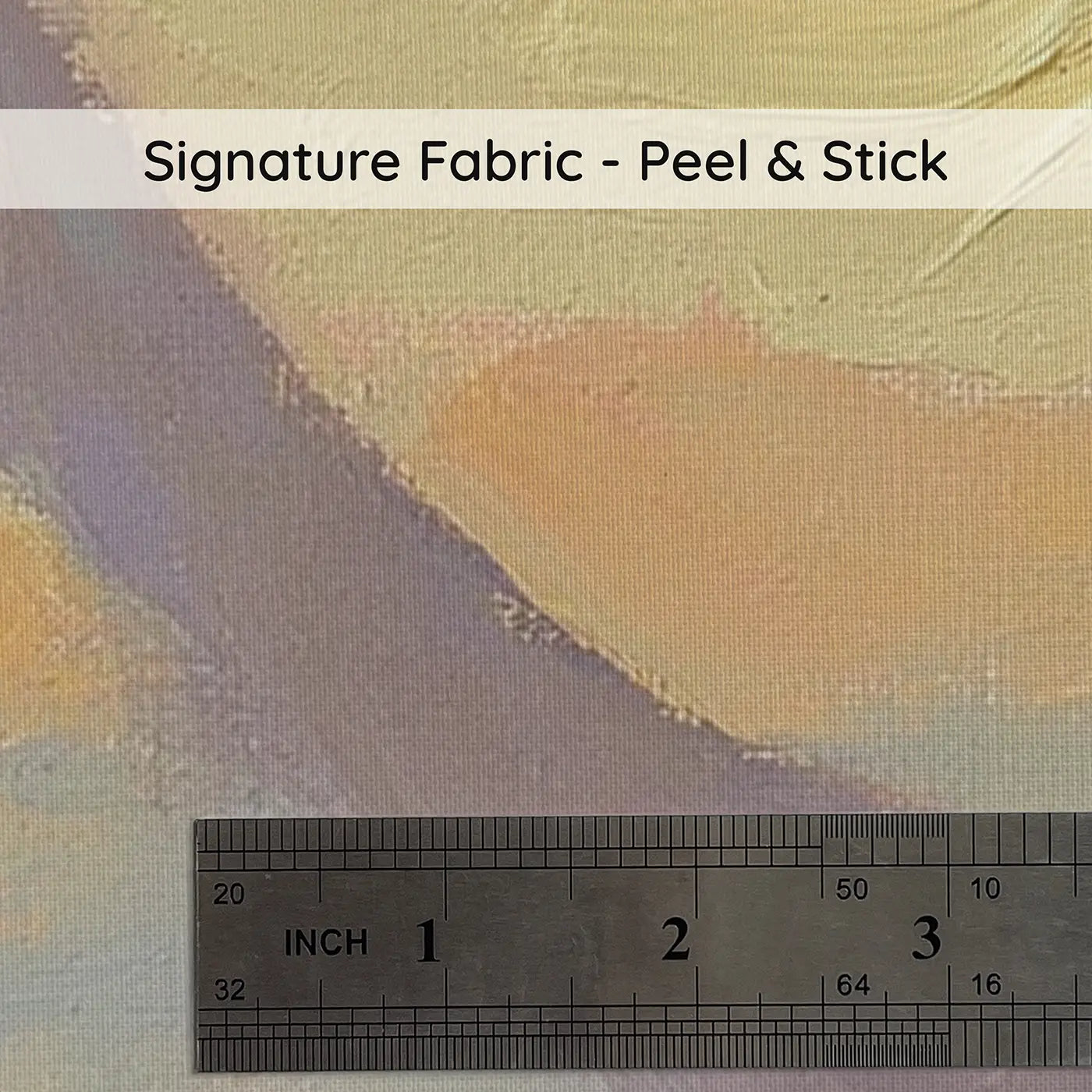 Fabric texture close-up of Sauropod Sunrise Valley Oil Wainscoting Wallpaper by Whimsy Tots